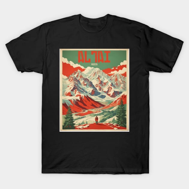 Altay Russia Vintage Tourism Poster T-Shirt by TravelersGems